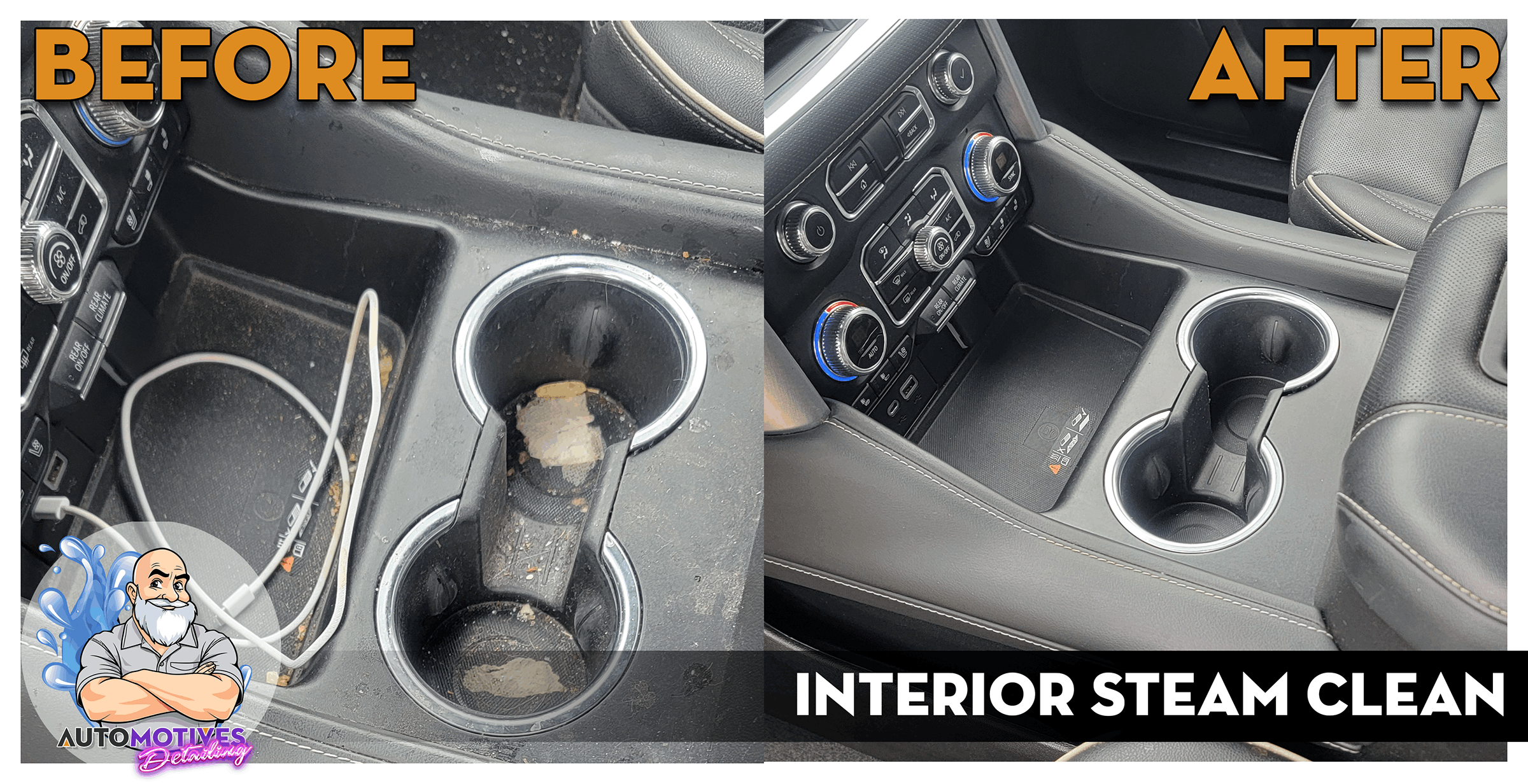 Before/After Interior Steam Clean